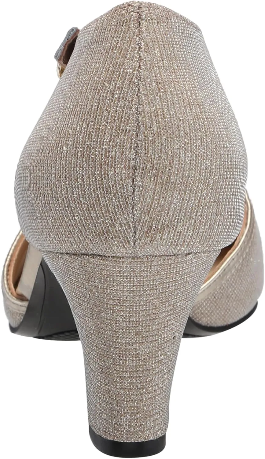 David Tate Womens Fantastic Glitter Leather Ankle Strap