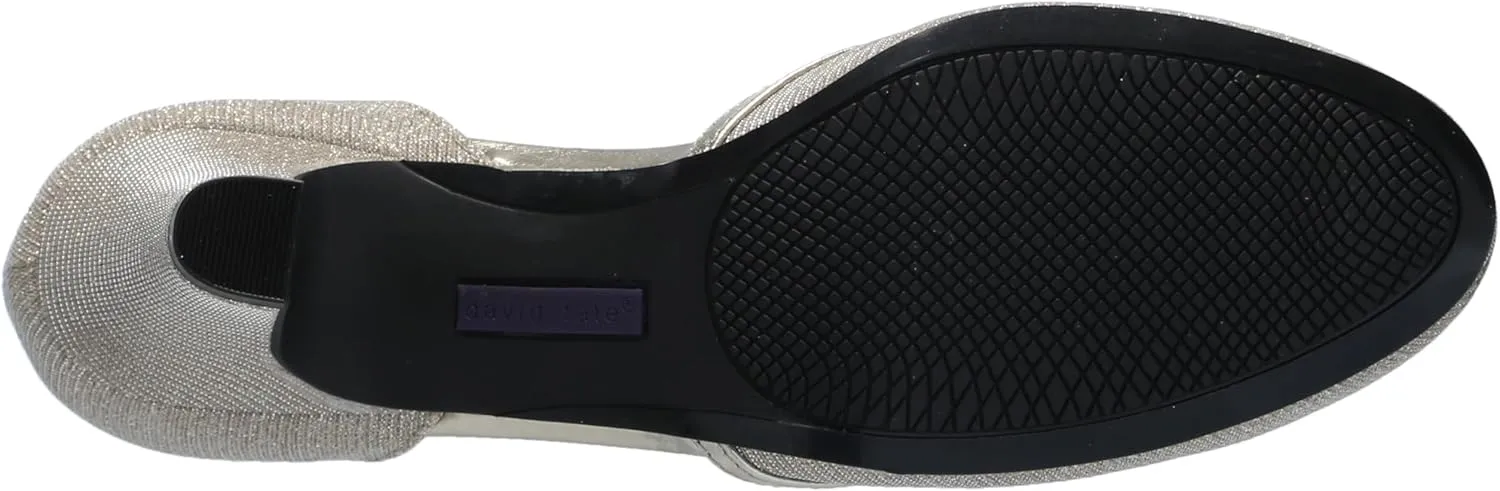David Tate Womens Fantastic Glitter Leather Ankle Strap
