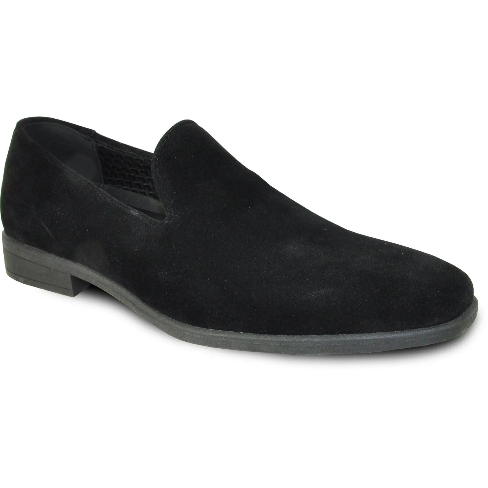Deluxe

"Bravo Deluxe Men's Black Vegan Suede Slip-On Dress Shoe - Perfect for Weddings & Proms"