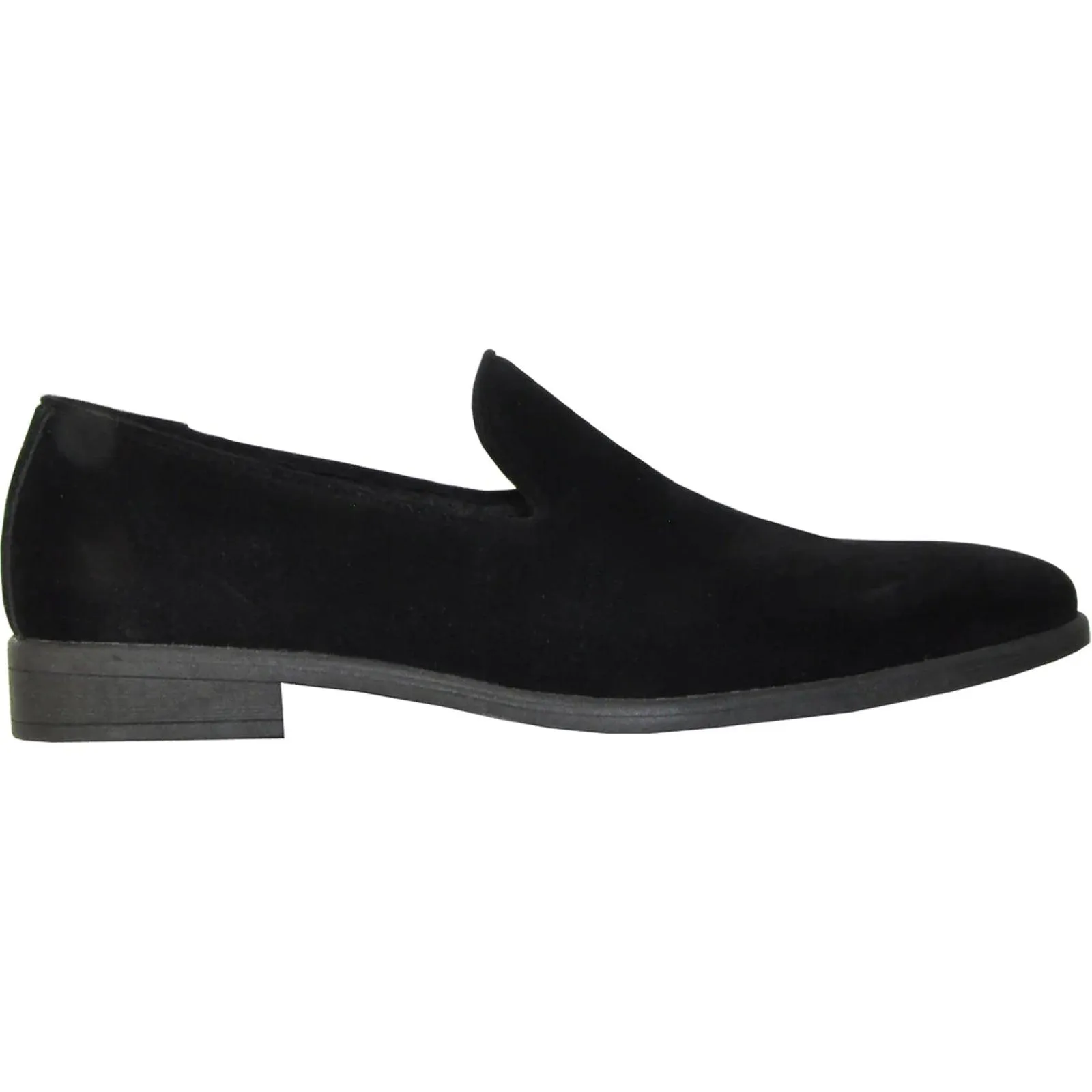 Deluxe

"Bravo Deluxe Men's Black Vegan Suede Slip-On Dress Shoe - Perfect for Weddings & Proms"