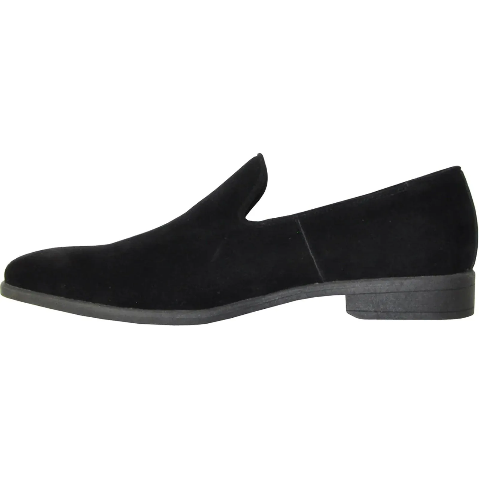 Deluxe

"Bravo Deluxe Men's Black Vegan Suede Slip-On Dress Shoe - Perfect for Weddings & Proms"