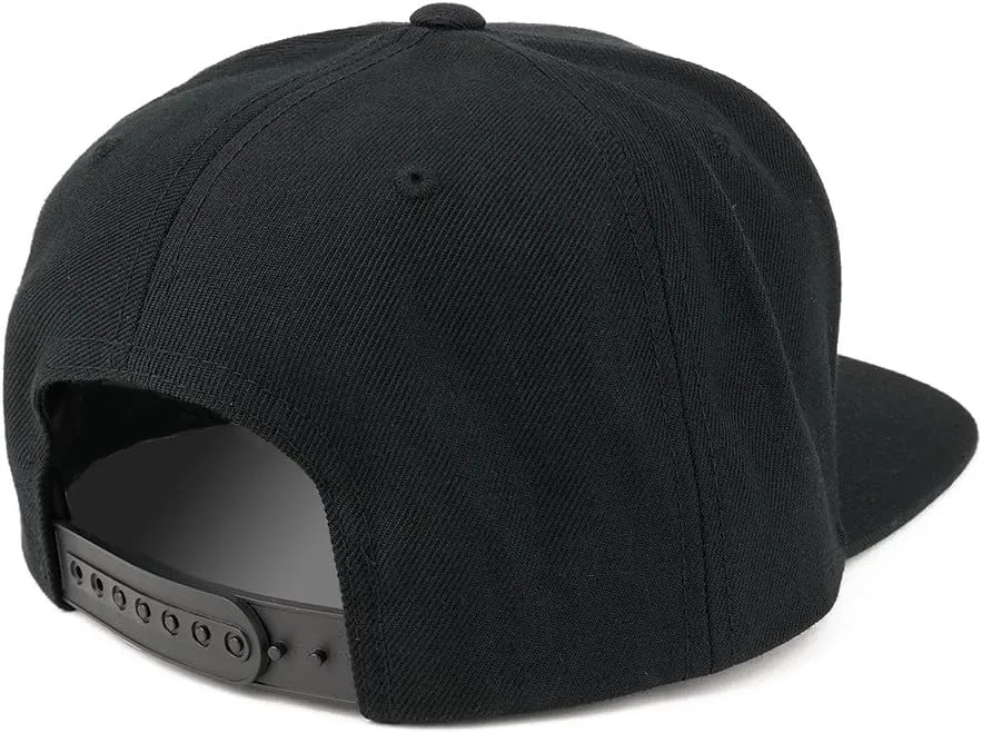 Diamond Embroidered Flat Bill Snapback Cap