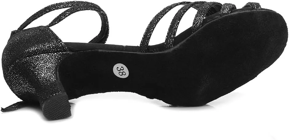DKZSYIM Women Latin Dance Shoes Ballroom Salsa Tango Practice Performence Party Dancing Shoes,Model 1810-6