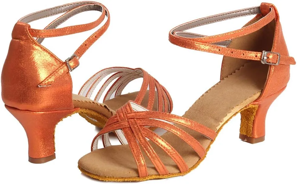 DKZSYIM Women Latin Dance Shoes Ballroom Salsa Tango Practice Performence Party Dancing Shoes,Model 1810-6