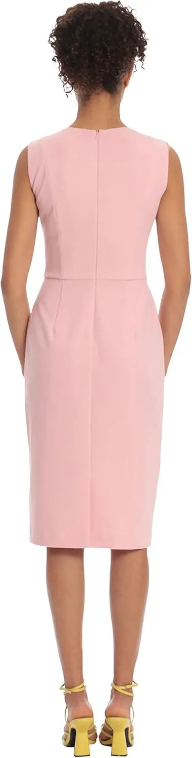Donna Morgan Women's Knee-Length Sleeveless Dress with Neck Cutouts