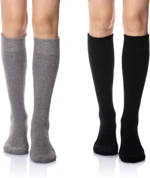 DoSmart Womens Winter Warm Knee High Socks Ladies Wool Cozy Thick Hiking Skiing Comfy Thermal Boot Long Socks 2 Pairs