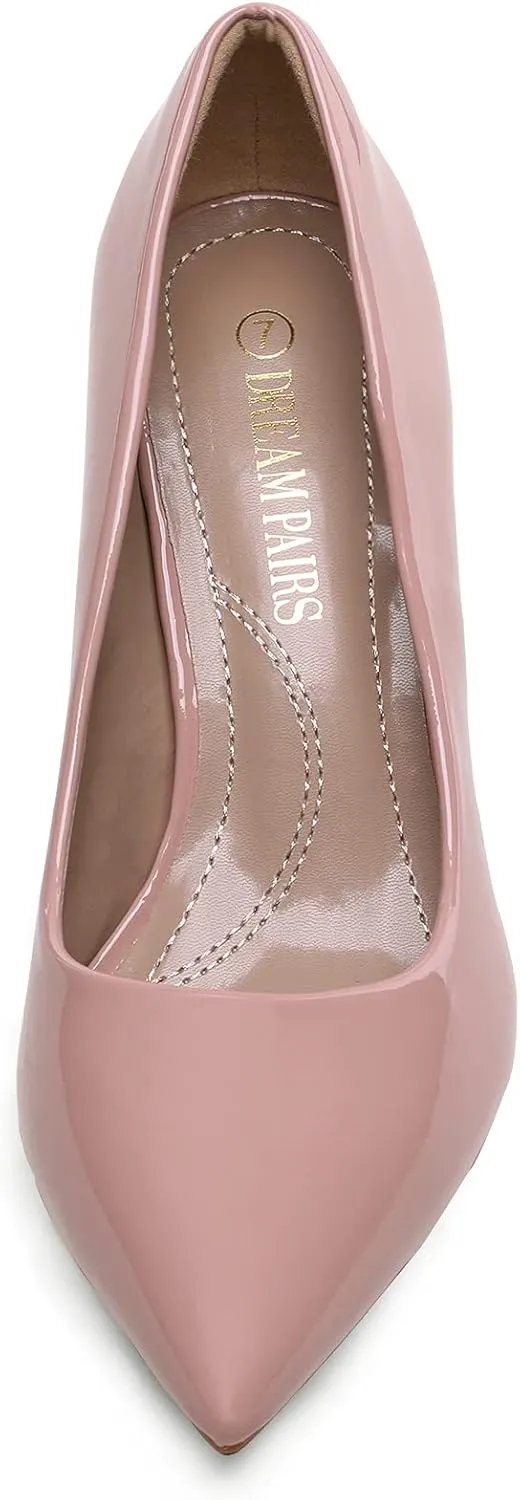 DREAM PAIRS Women's High Stiletto Heels Closed Pointed Toe Dress Pumps Shoes for Wedding Work Office Business, 3 Inches