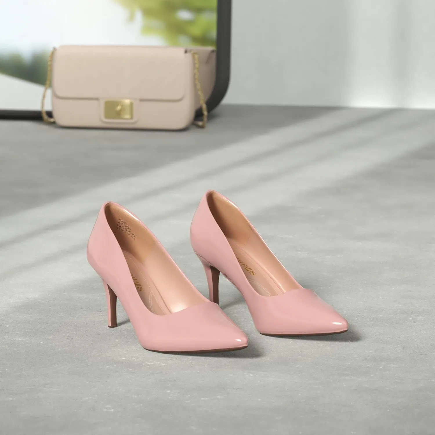 DREAM PAIRS Women's High Stiletto Heels Closed Pointed Toe Dress Pumps Shoes for Wedding Work Office Business, 3 Inches