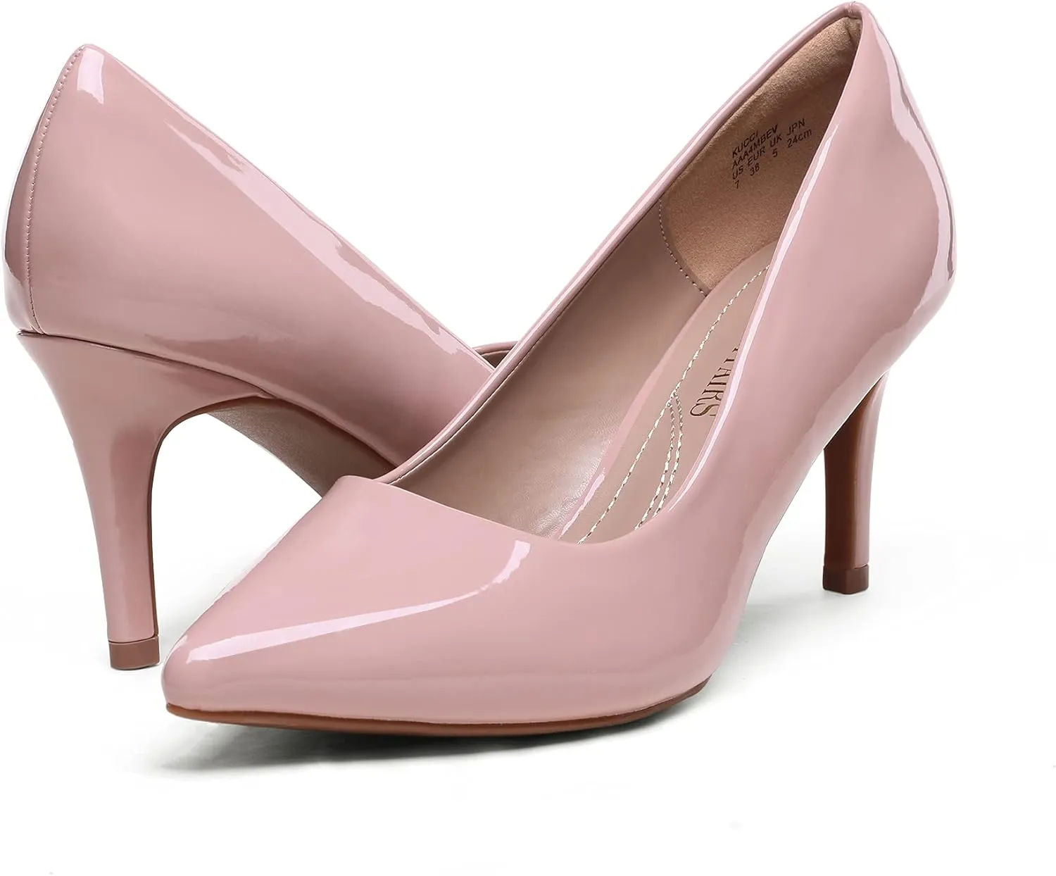 DREAM PAIRS Women's High Stiletto Heels Closed Pointed Toe Dress Pumps Shoes for Wedding Work Office Business, 3 Inches