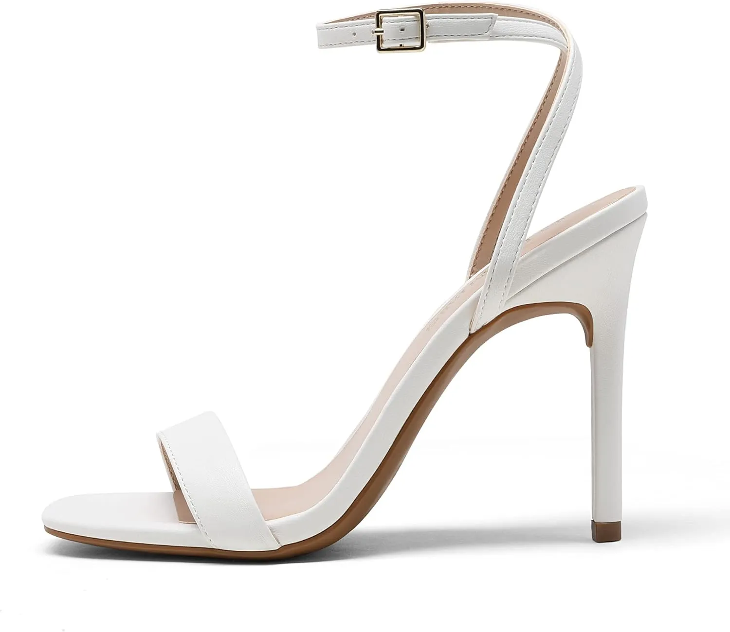 DREAM PAIRS Women’s High Stilettos Open Square Toe Ankle Strap Heels Sexy Comfort Strappy Dress Shoes Wedding Bridal Pumps Sandals