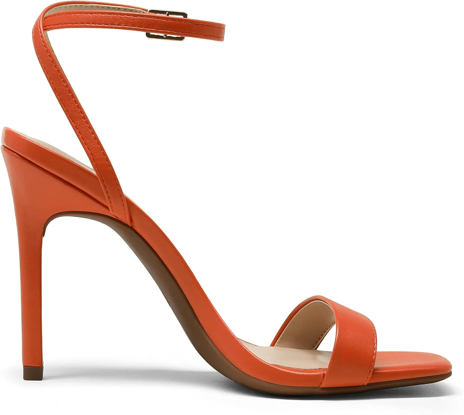 DREAM PAIRS Women’s High Stilettos Open Square Toe Ankle Strap Heels Sexy Comfort Strappy Dress Shoes Wedding Bridal Pumps Sandals