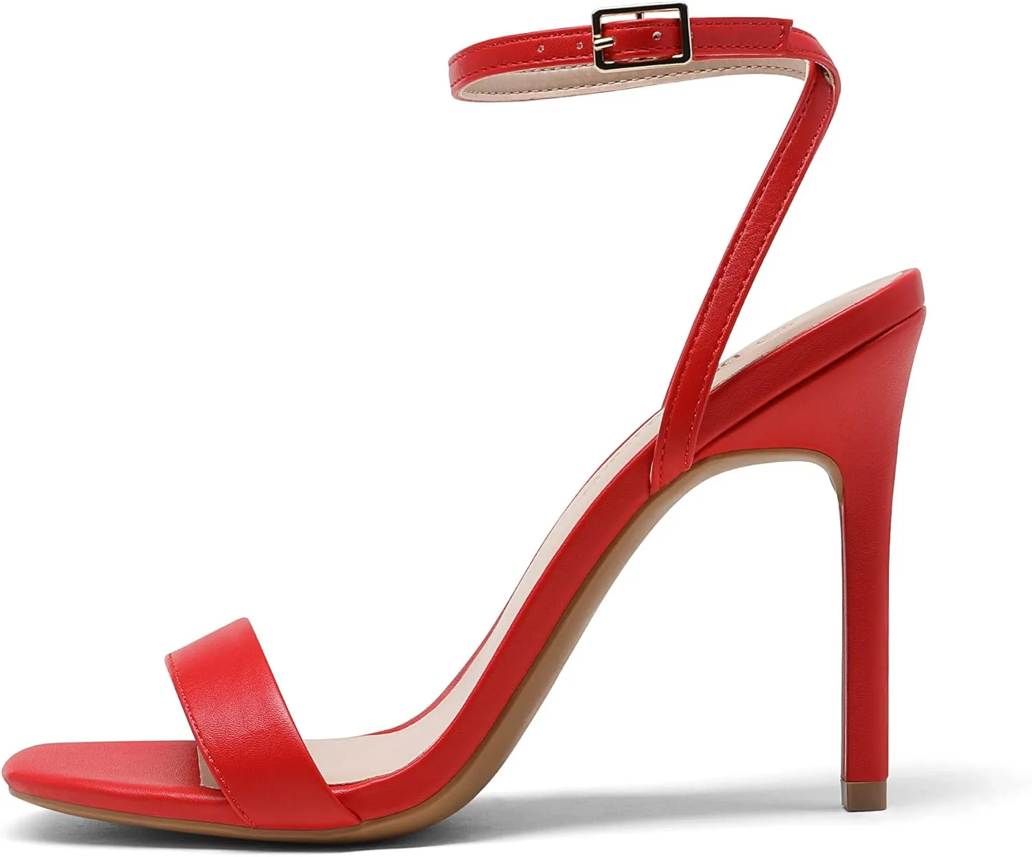 DREAM PAIRS Women’s High Stilettos Open Square Toe Ankle Strap Heels Sexy Comfort Strappy Dress Shoes Wedding Bridal Pumps Sandals