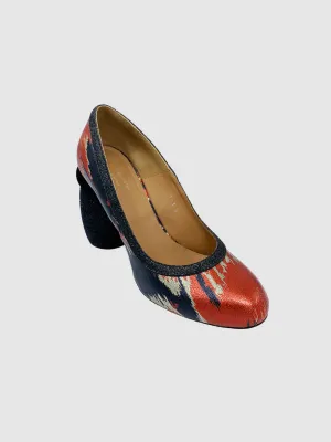Dries Van Noten Glitter Chunky Heel Pump - Size 40