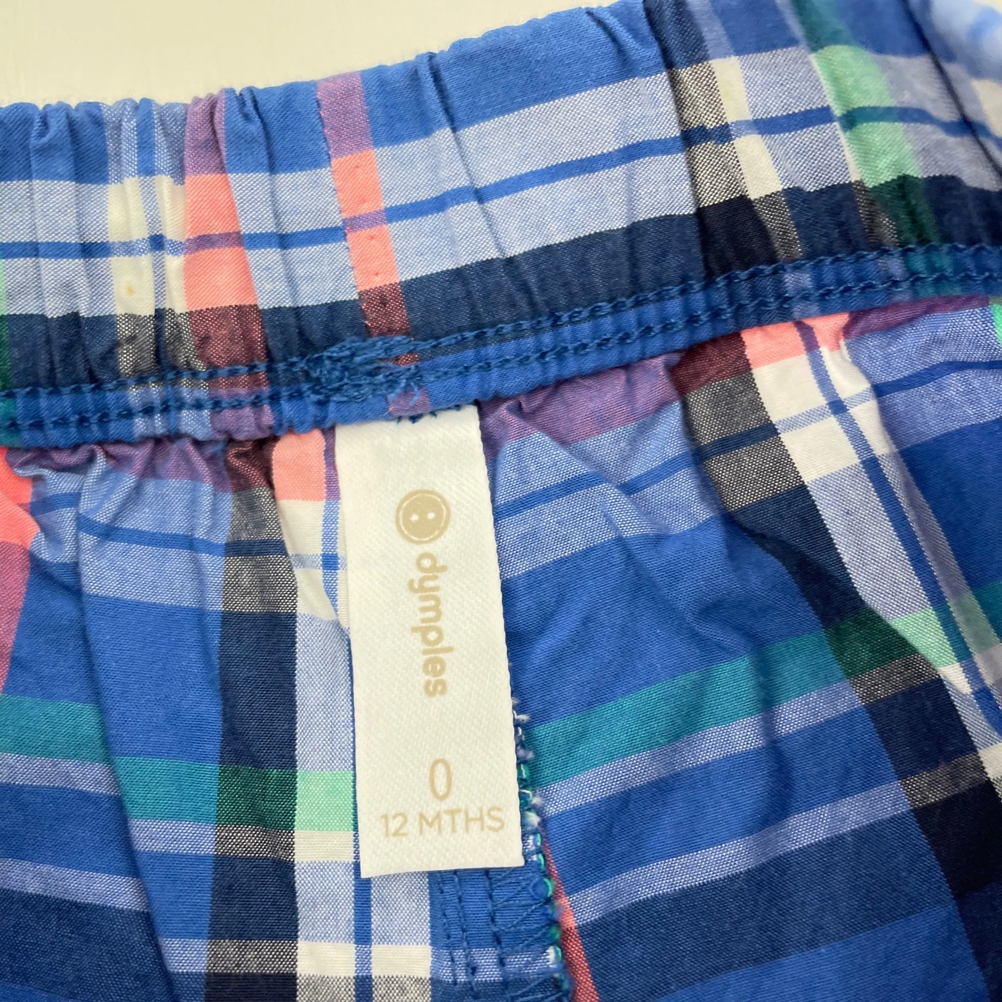 Dymples lightweight cotton shorts, elasticated, size 0, BNWT