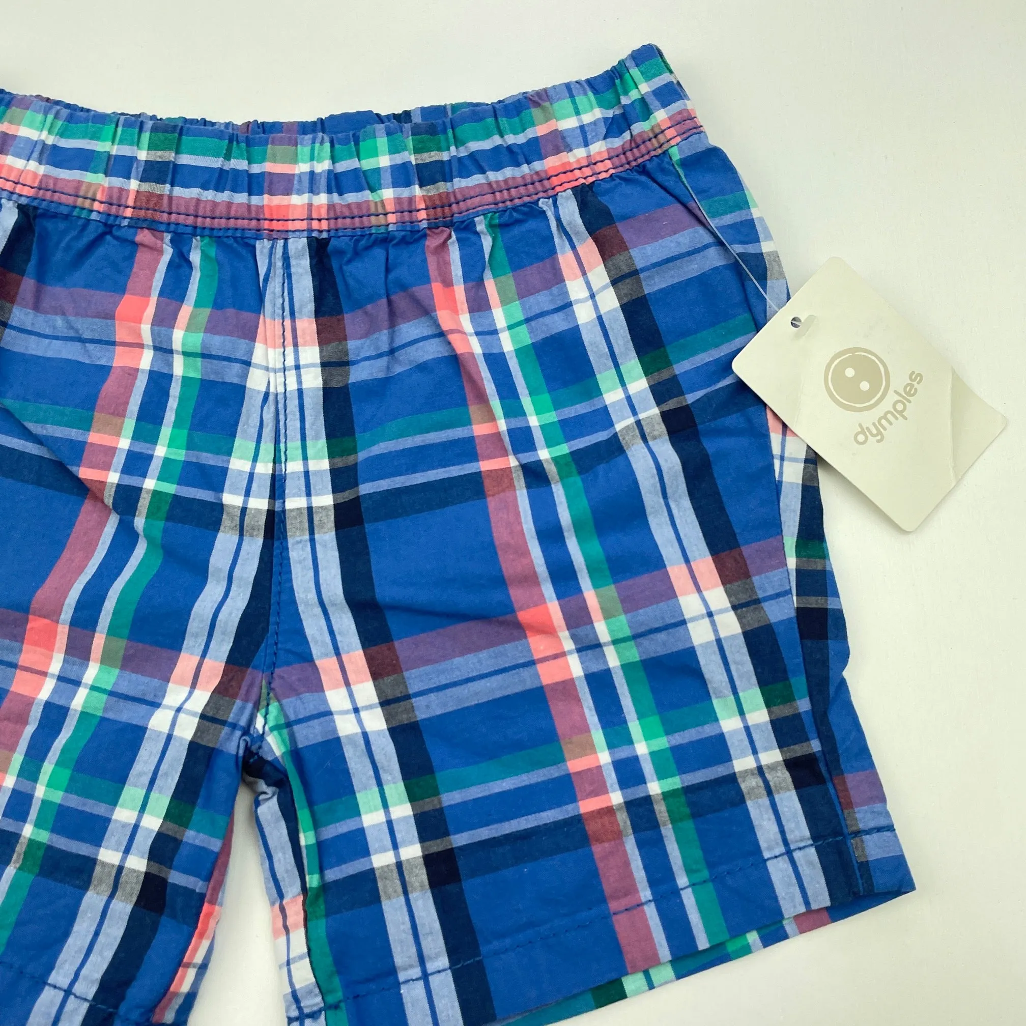 Dymples lightweight cotton shorts, elasticated, size 0, BNWT