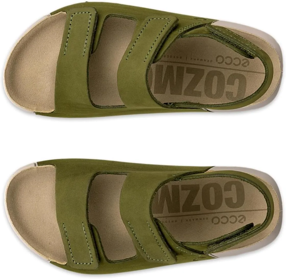 ECCO Unisex-Child Cozmo 3-Strap Adjustable Velcro Sandal