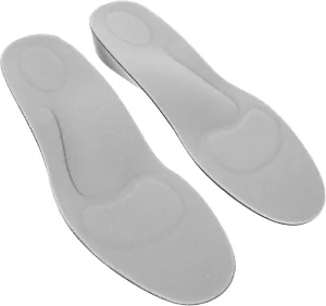 Enhance Your Height 3.5cm Arch Support Insoles for Women (Grey EU 34-40)