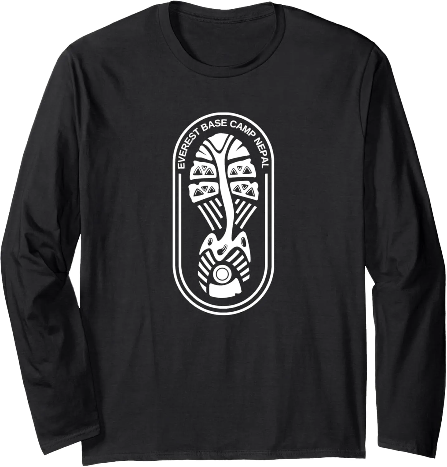 Everest Base Camp Trek Nepal Trekking Boot Print Hiking Long Sleeve T-Shirt