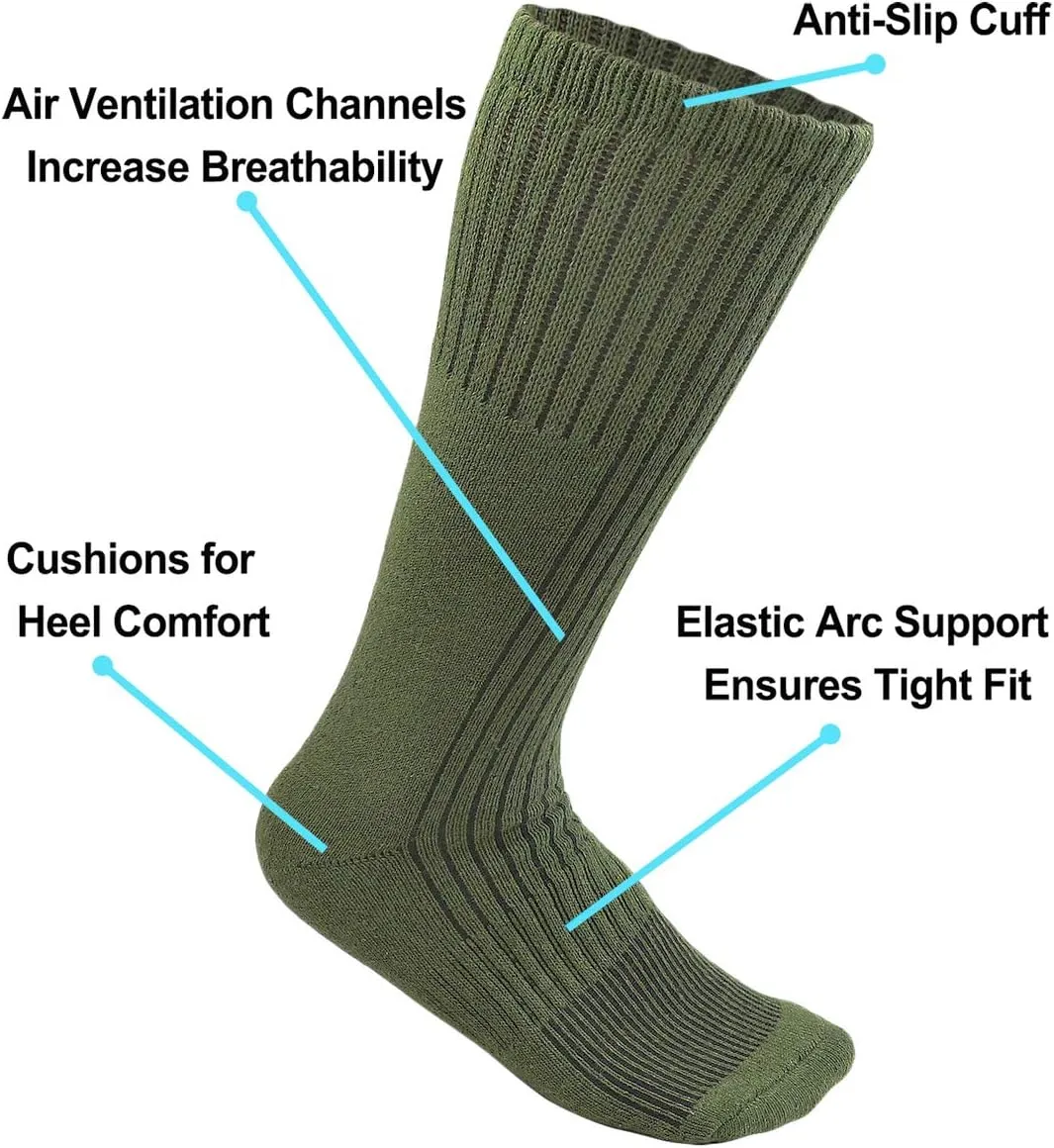 Falari US Army Military Boot Socks Combat Trekking Hiking Policemen Firefighter Security Guard Out Door Activities Socks