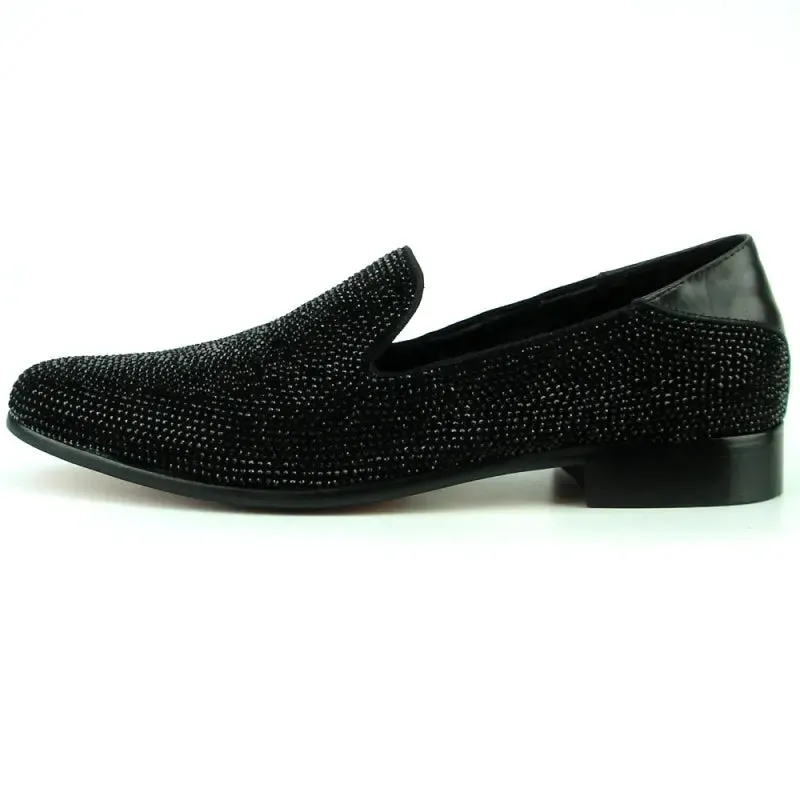 Fiesso FI-7285-A Black Loafers