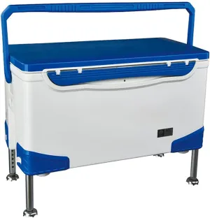 Fishing Tackle Box Thickening Incubator Flat Cover Fishing Box Outdoor Fishing Gear 40L Multi-function Lifting Feet Fishing Box For Storing Fishing Accessories (Color : Red Size : 57x31x30cm) (Blue