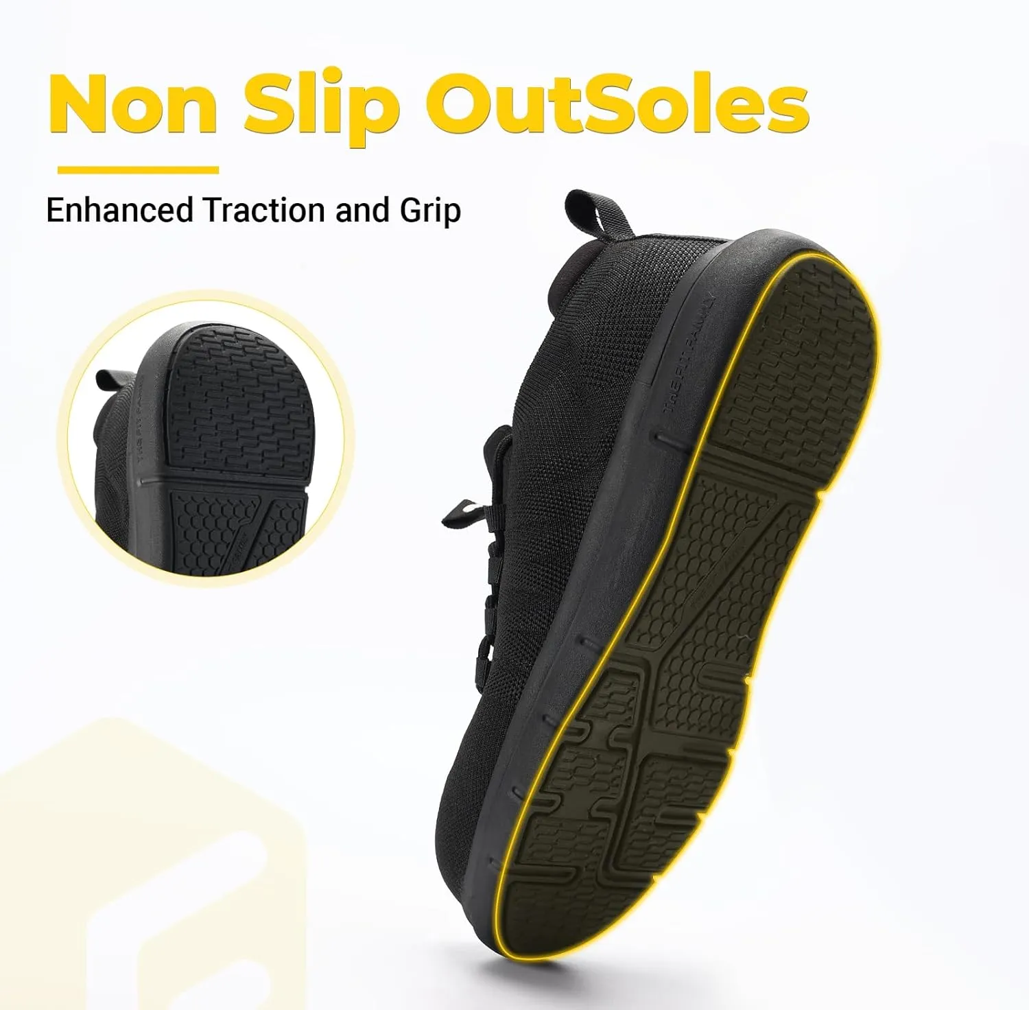 FitVille Slip on Steel Toe Shoes for Men Wide Composite Toe Work Shoes for Men Puncture Proof