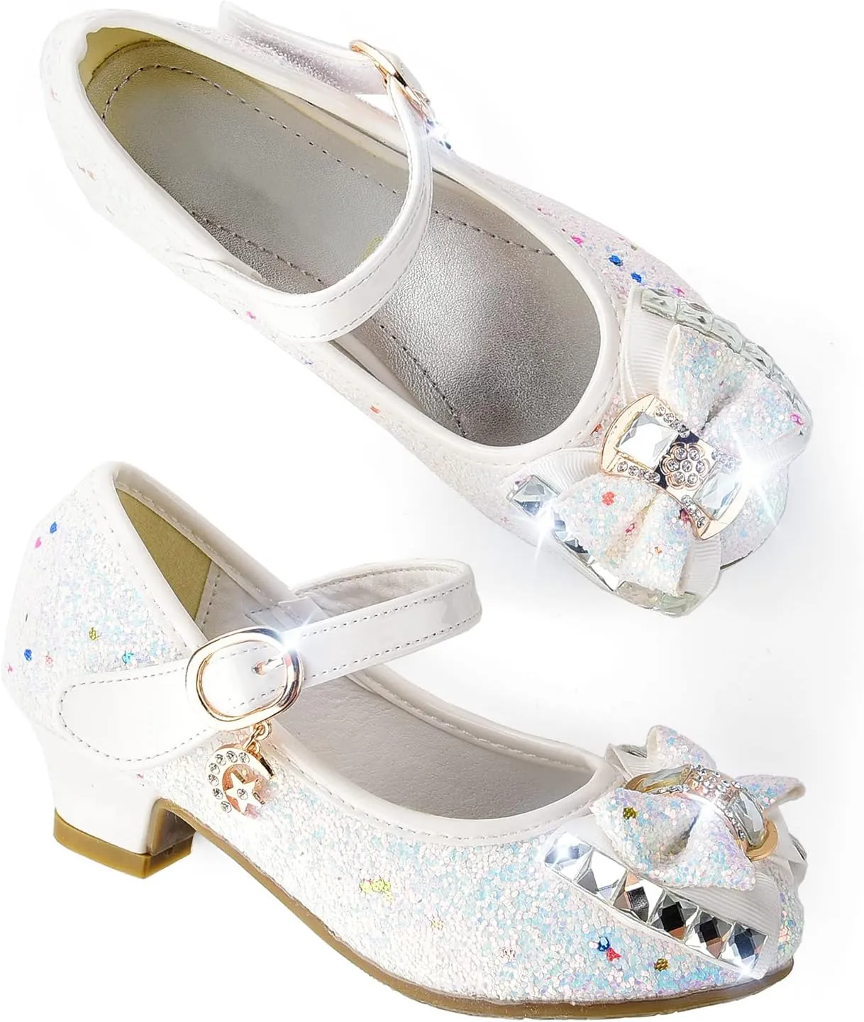 Flower Girls Princess Costume Party Dress Glitter Shoes Mary Janes
