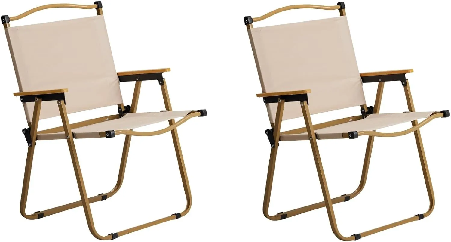 Folding Beach Chair Set of 2,Lightweight & Portable Outdoor Camping Lawn Chairs for Yard,Picnic,Garden,Dining,Camp,Sports