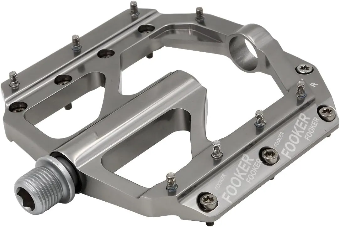FOOKER Bike Pedals Non-Slip Aluminum Alloy MTB Mountain Bike Pedals 3 Bearing 9/16" for Road BMX MTB Bikes