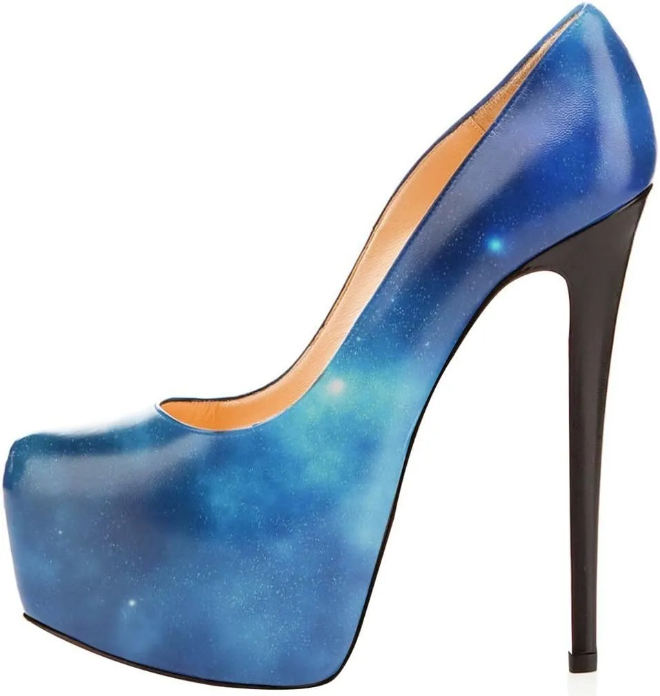 FSJ Women Extreme High Stiletto Heels Platform Pumps Slip On Pointed Toe Sexy Wedding Dress Shoe US Size 4-15 M