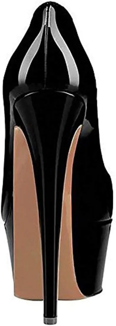 FSJ Women Extreme High Stiletto Heels Platform Pumps Slip On Pointed Toe Sexy Wedding Dress Shoe US Size 4-15 M