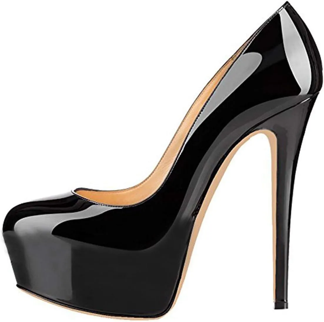 FSJ Women Extreme High Stiletto Heels Platform Pumps Slip On Pointed Toe Sexy Wedding Dress Shoe US Size 4-15 M