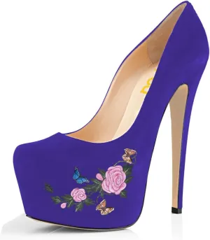 FSJ Women Extreme High Stiletto Heels Platform Pumps Slip On Pointed Toe Sexy Wedding Dress Shoe US Size 4-15 M