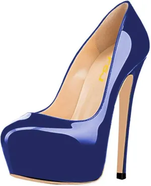FSJ Women Extreme High Stiletto Heels Platform Pumps Slip On Pointed Toe Sexy Wedding Dress Shoe US Size 4-15 M