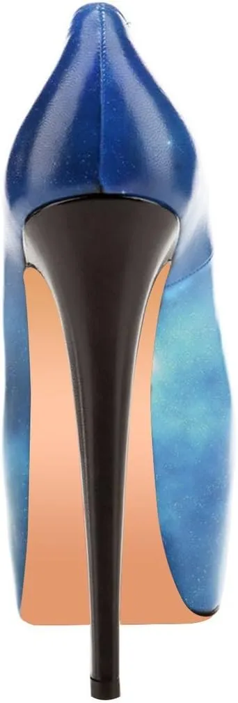FSJ Women Extreme High Stiletto Heels Platform Pumps Slip On Pointed Toe Sexy Wedding Dress Shoe US Size 4-15 M