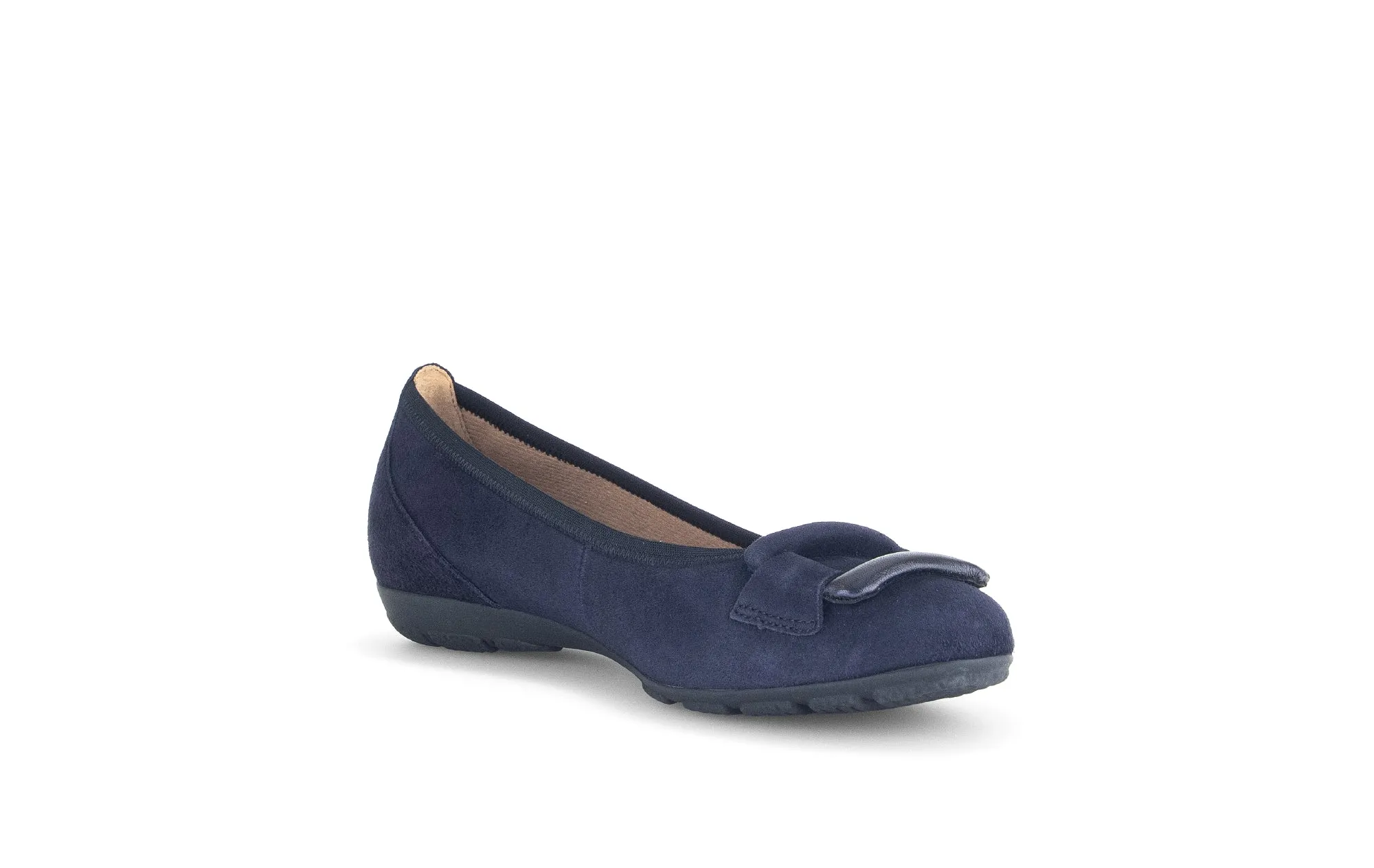 GABOR - 64.166.16 FLAT POMP - NAVY SUEDE