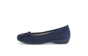GABOR - 64.166.16 FLAT POMP - NAVY SUEDE