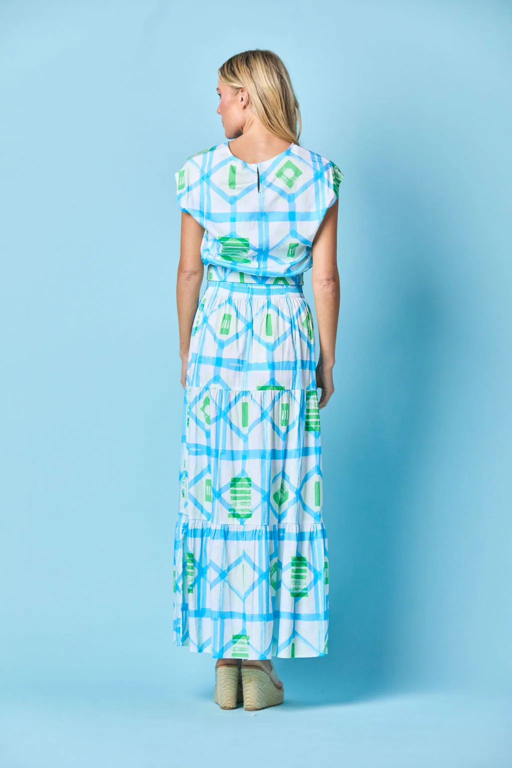 Gardenia Skirt in Sky Picnic
