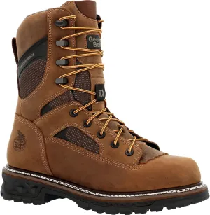 Georgia Boot LTX Logger 9" Waterproof Work Boot, Brown, Size 10.5(M)