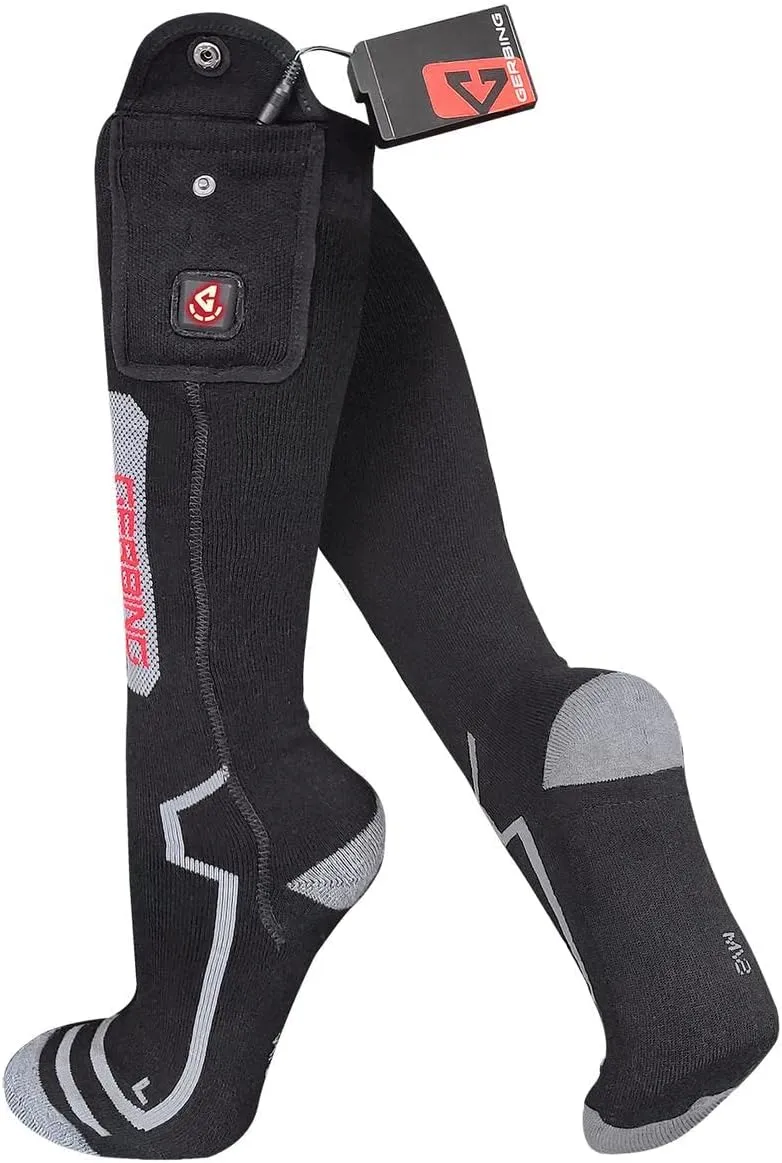 Gerbing 7V Ultimate Wool Heated Socks, Unisex Battery Heated Socks, Touch Control, Outdoor, Skiing, Hiking, Hunting