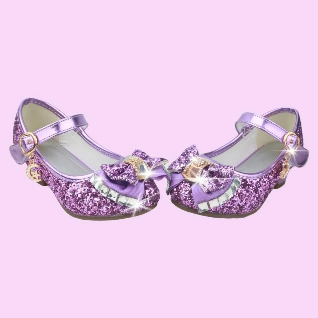 Girls Dress Shoes - Mary Jane Princess Low Heel Shoes for Kids