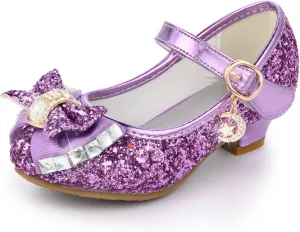 Girls Dress Shoes - Mary Jane Princess Low Heel Shoes for Kids