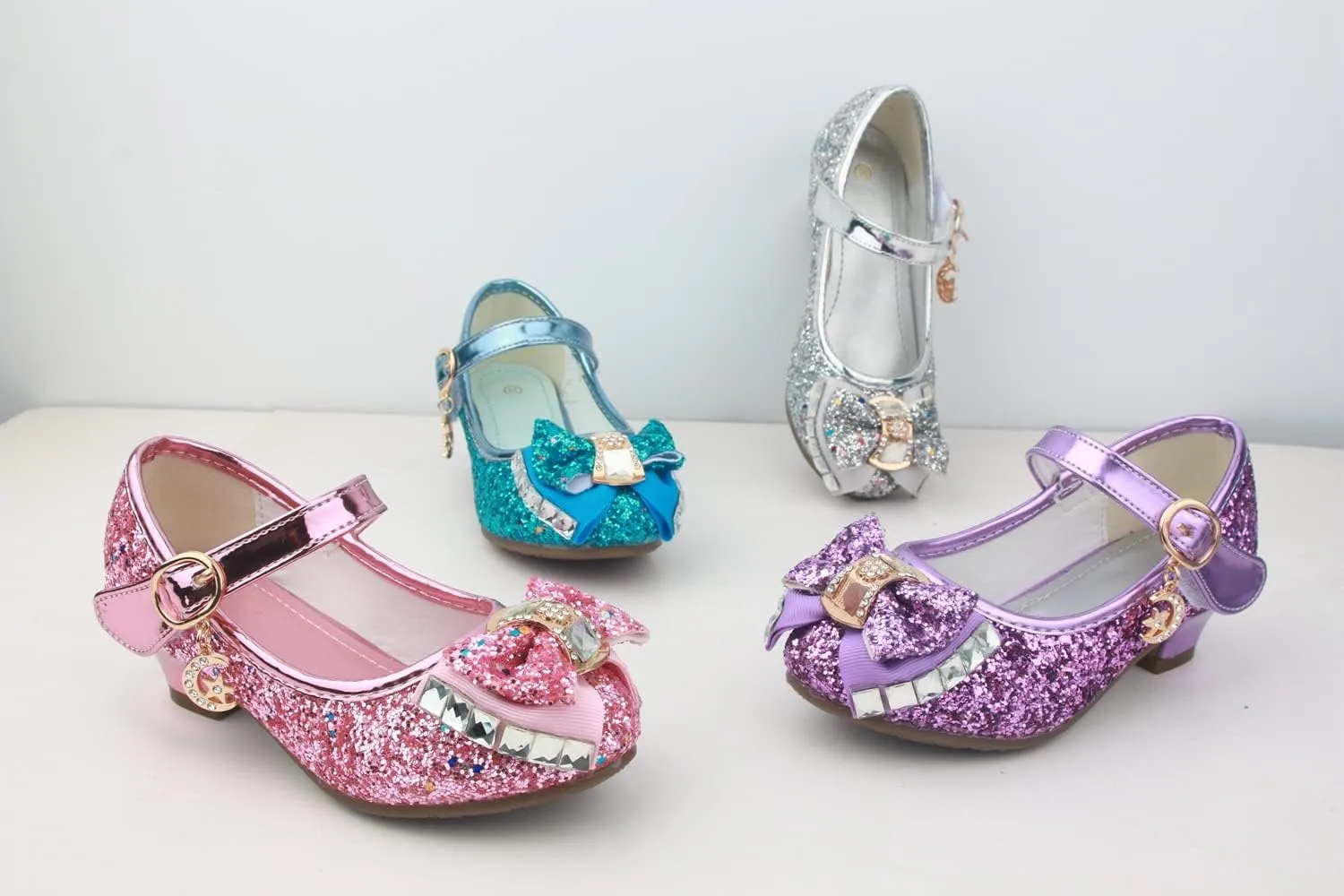 Girls Dress Shoes - Mary Jane Princess Low Heel Shoes for Kids