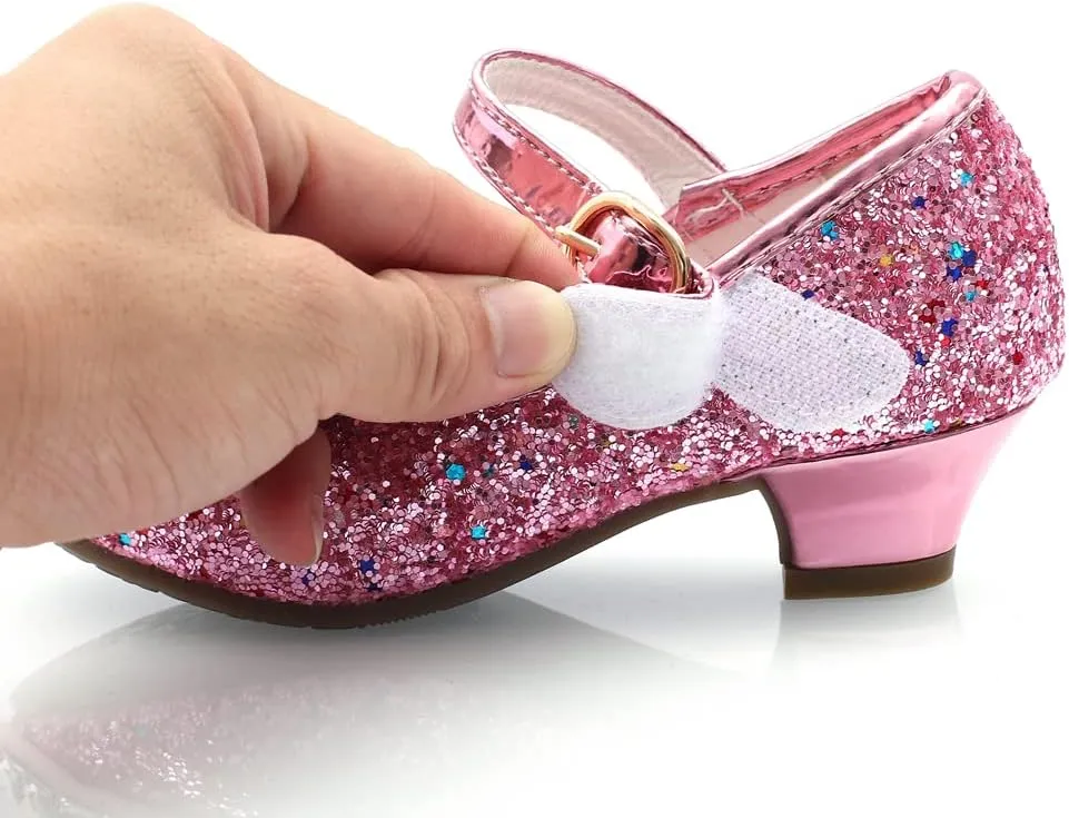 Girls Dress Shoes - Mary Jane Princess Low Heel Shoes for Kids