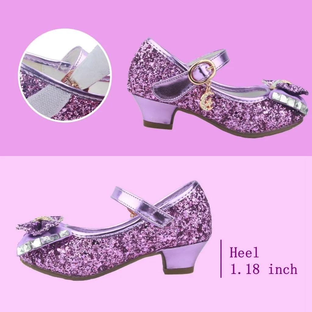 Girls Dress Shoes - Mary Jane Princess Low Heel Shoes for Kids