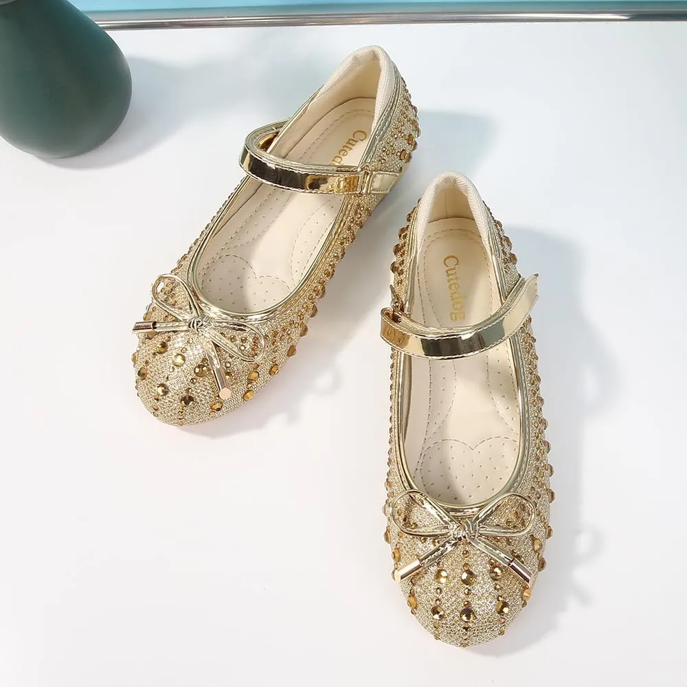 Girls Dress Shoes Prom Shoes Wedding Shoes Low Heel Glitter Toddler Shoes