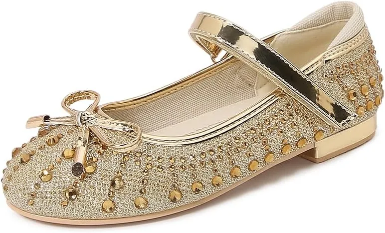 Girls Dress Shoes Prom Shoes Wedding Shoes Low Heel Glitter Toddler Shoes