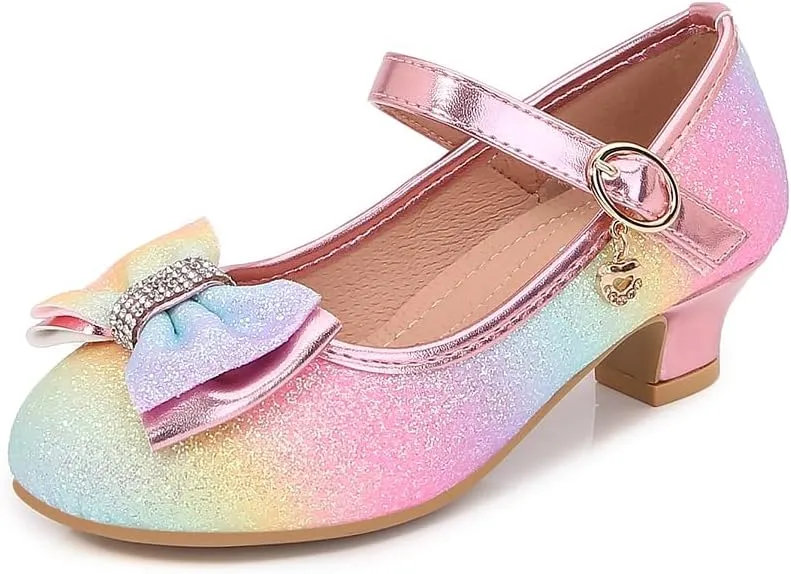 Girls Dress Shoes Prom Shoes Wedding Shoes Low Heel Glitter Toddler Shoes