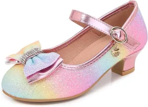 Girls Dress Shoes Prom Shoes Wedding Shoes Low Heel Glitter Toddler Shoes