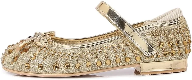 Girls Dress Shoes Prom Shoes Wedding Shoes Low Heel Glitter Toddler Shoes